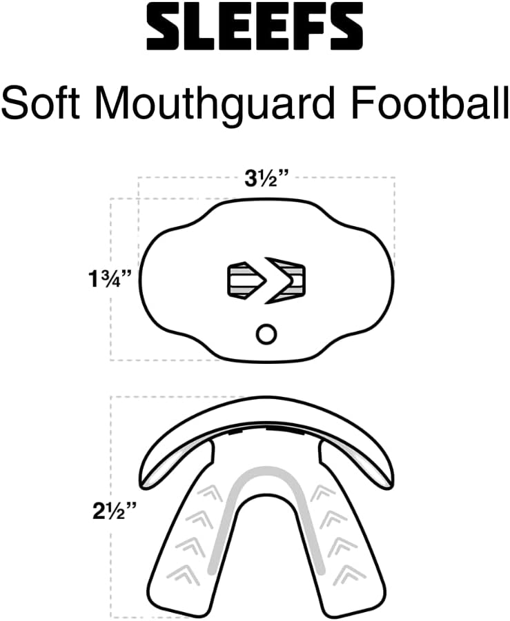 SLEEFS Football Mouth Guard - Youth Mouthguard with Strap - Lip/Teeth Protector Mouthpiece - No Boil - for Youth/Adults, Maximum Air Flow, for All Sports - Gothic Cross Black - Image 4